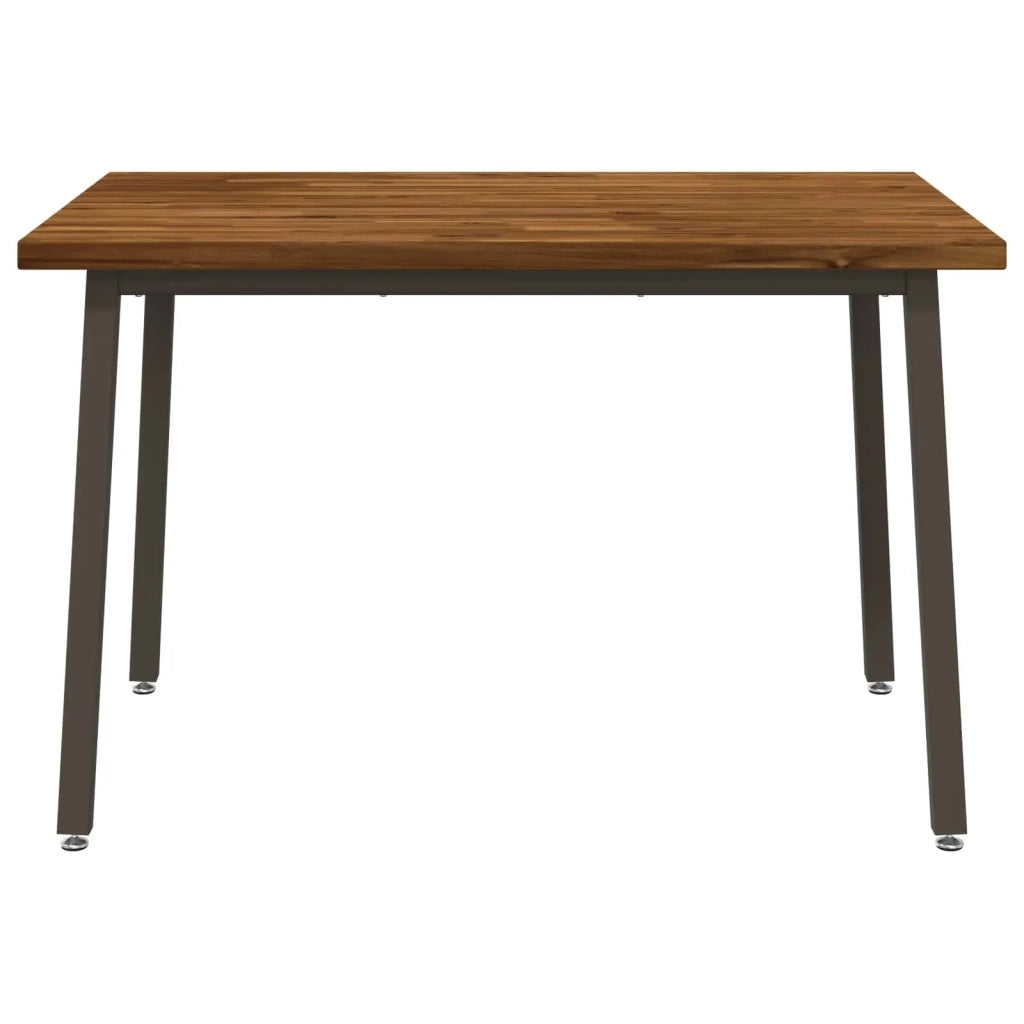 120 x 80 x 75 cm Legno di Acacia Massello Naturale e Caffè 937624