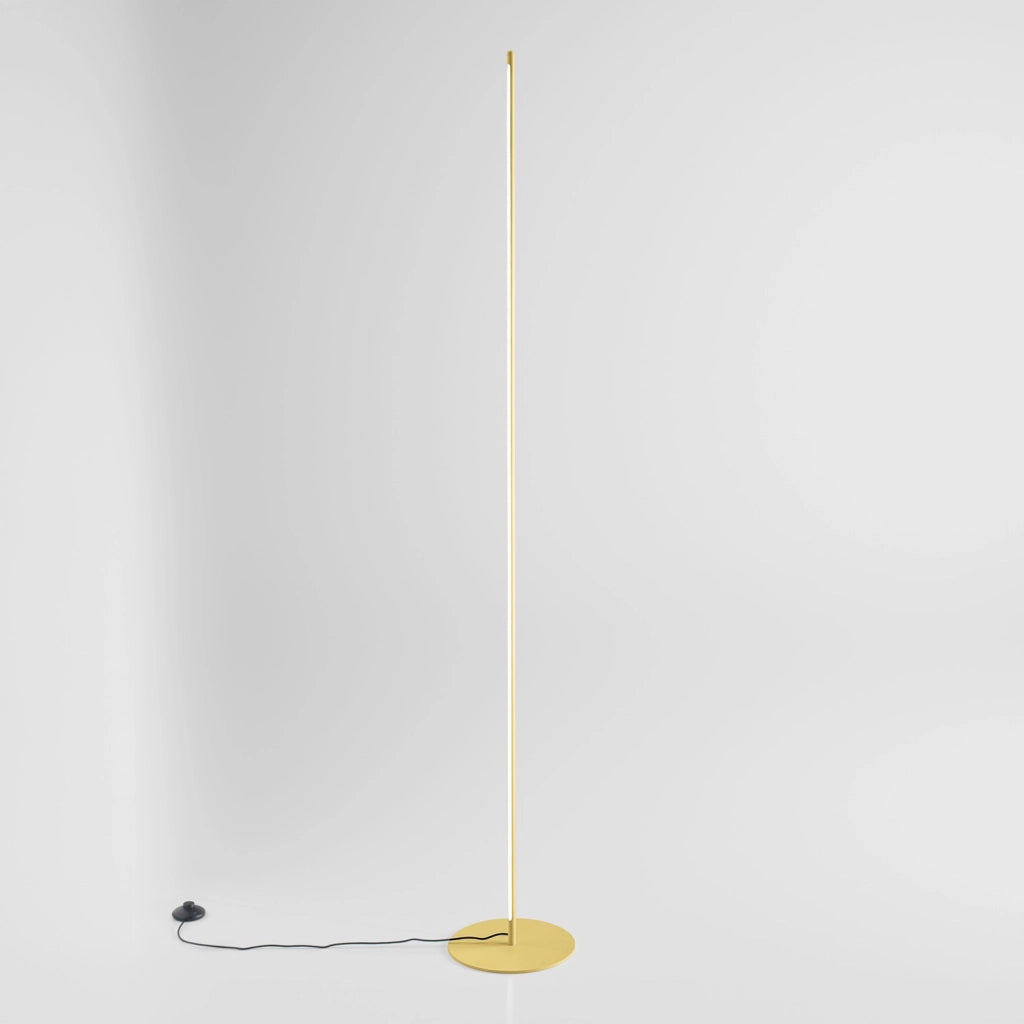 Ebony P/T Lampada da terra dimmerabile 28W LED 1100lm 3000K in alluminio finitura oro - Gea Luce