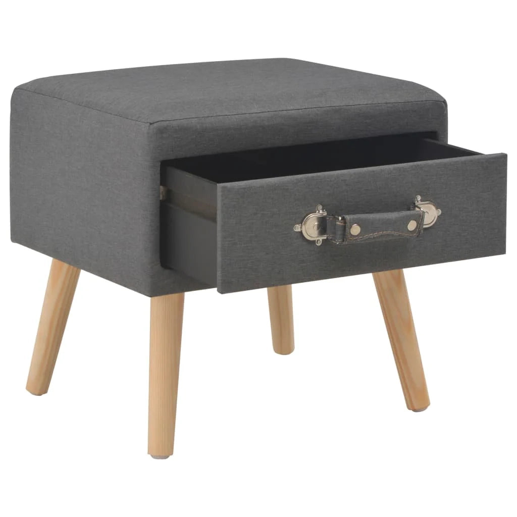 Comodino comodino cassettiera armadio mobili camera da letto 2 pz tessuto grigio scuro 40x35x40 cm 1402114