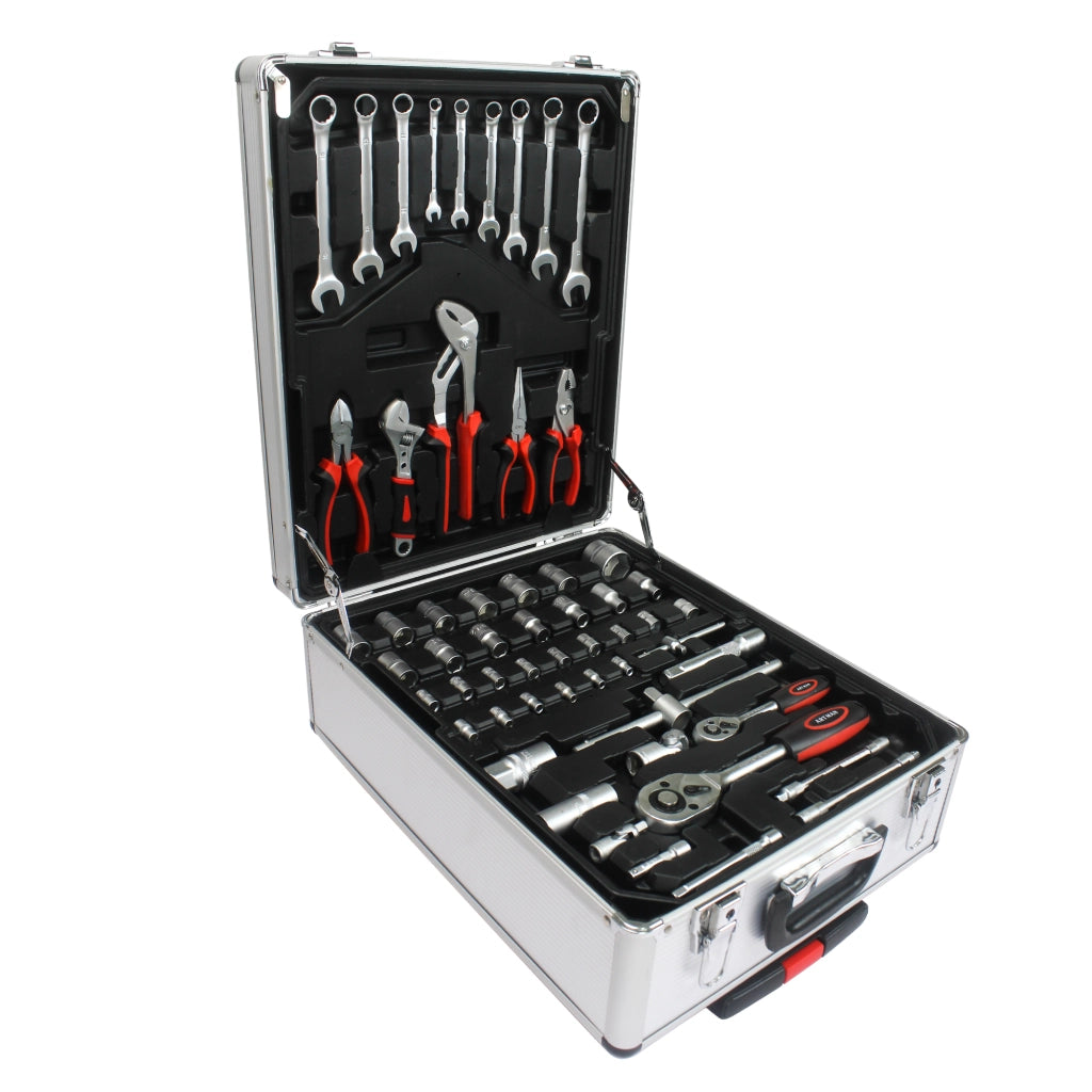 CASSETTA UTENSILI con carrello, 4 cassetti, 36,5x20x51 cm, argento