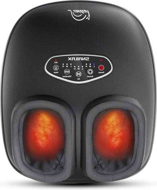 Apparecchio di massaggi per la fasciite plantare con calore e compressione - alleviamento del dolore neuropatico Shiatsu - massaggi profondi e vibrazioni - riscaldatore per piedi per ufficio domestico - misura 12