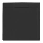 Piatto doccia quadrato 90x90 cm effetto pietra in marmoresina EUPHORIA nero ATENE