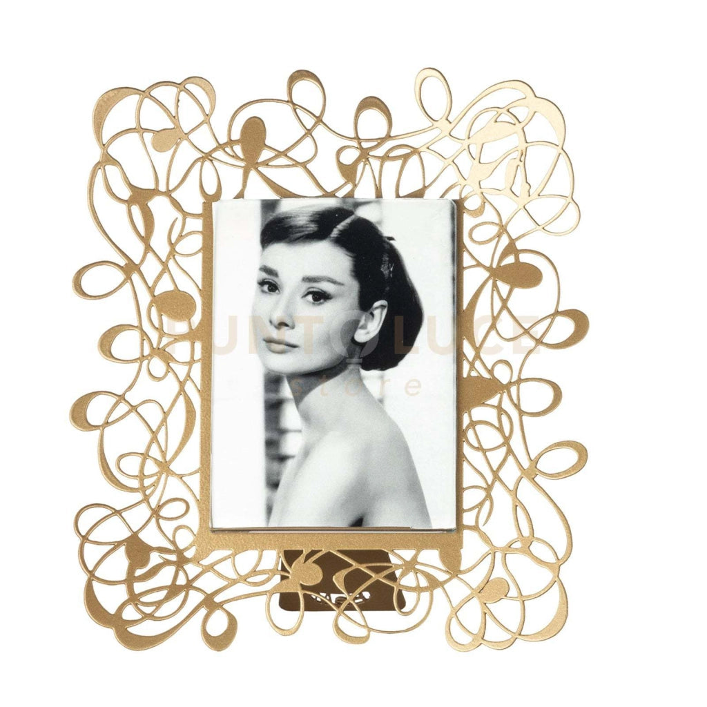 Portafoto di design Scarabocchio Piccolo Oro laccato