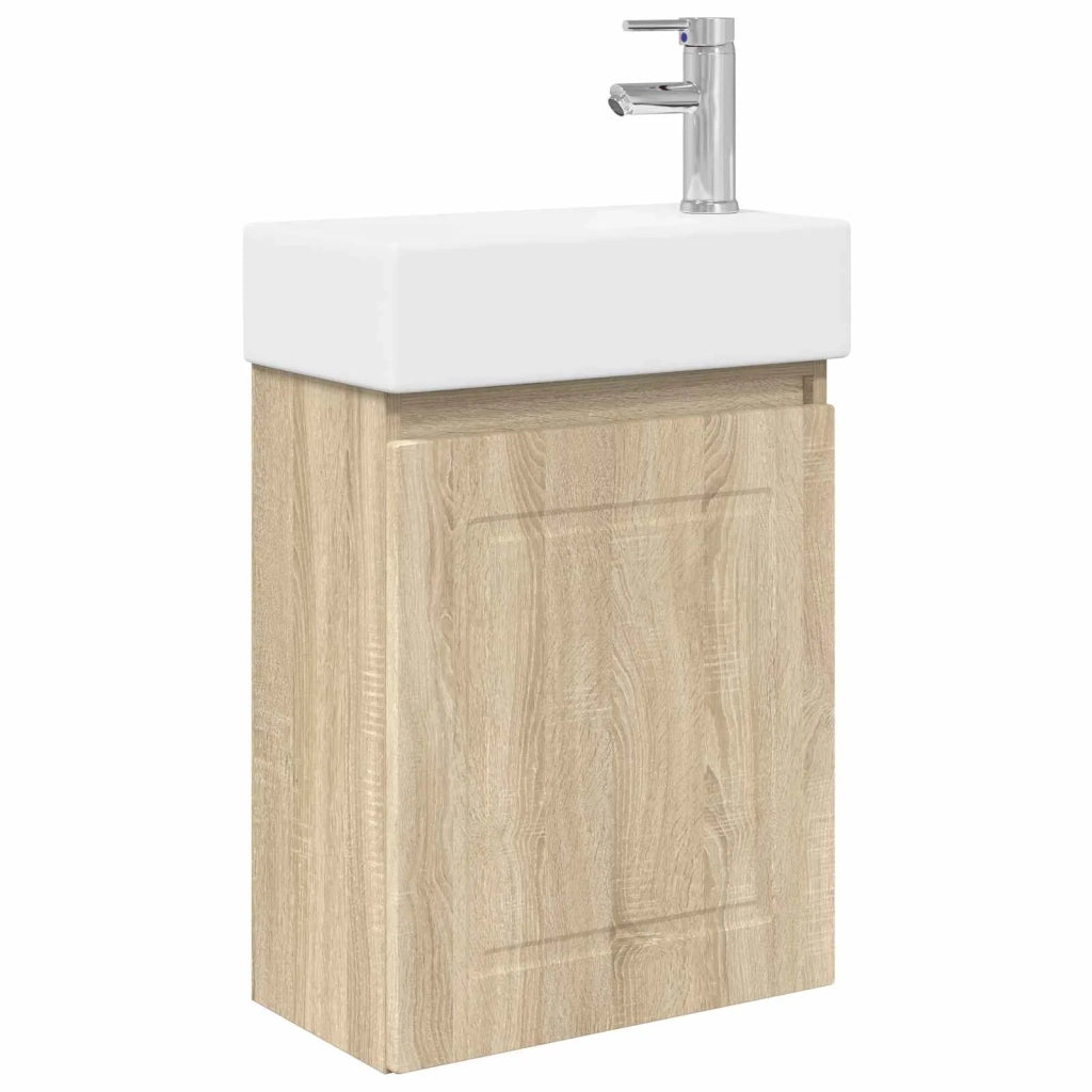 Mobile bagno con rubinetto Rovere Sonoma 45,5 x 22,5 x 84 cm 889513