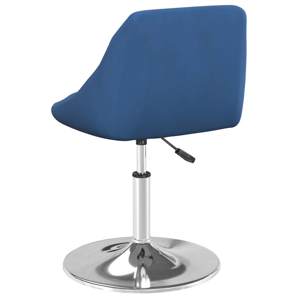 Sedie da Pranzo Girevoli 4 pz Blu in Velluto 3088762