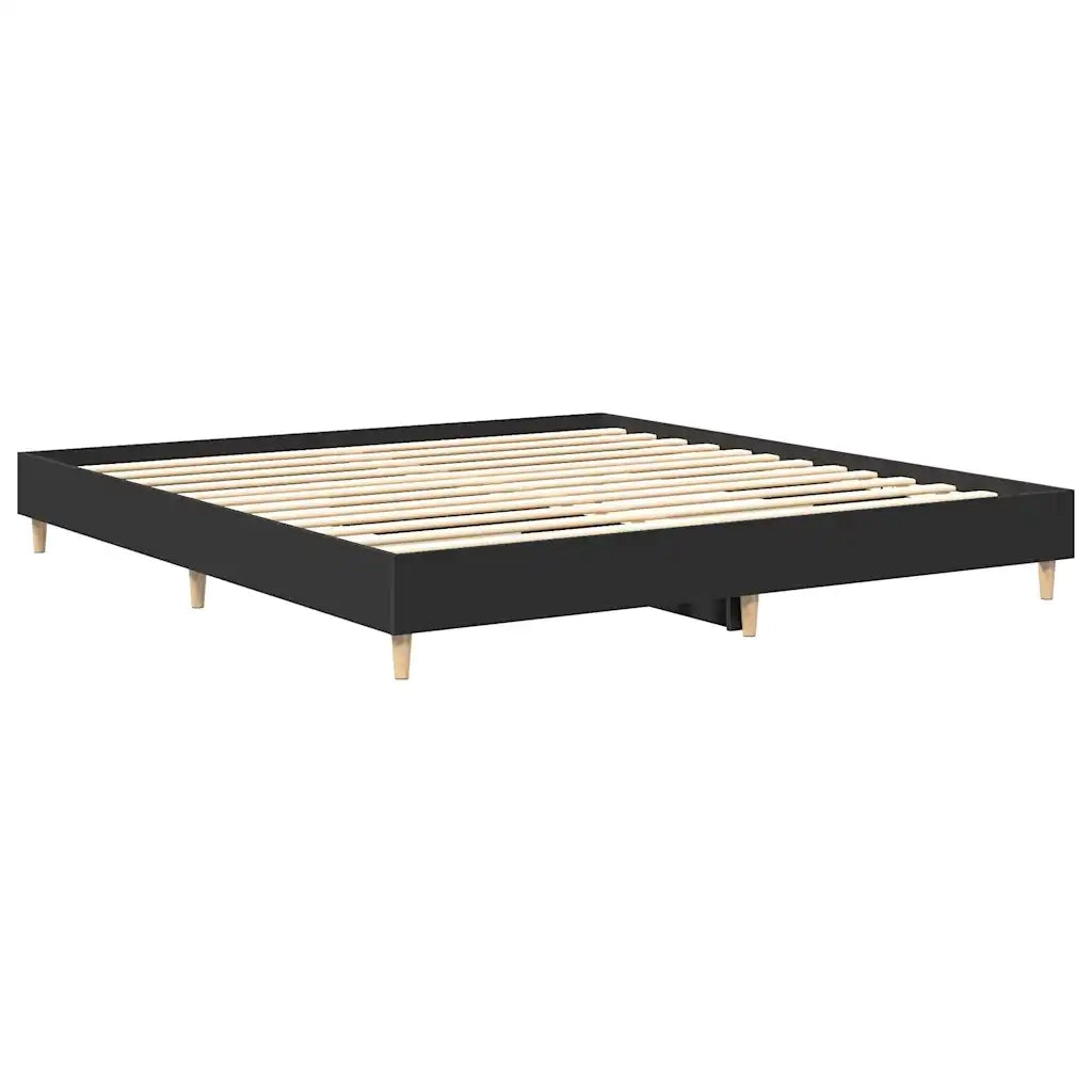 Giroletto senza Materasso Nero 180x200 cm in Legno Multistrato 3329022
