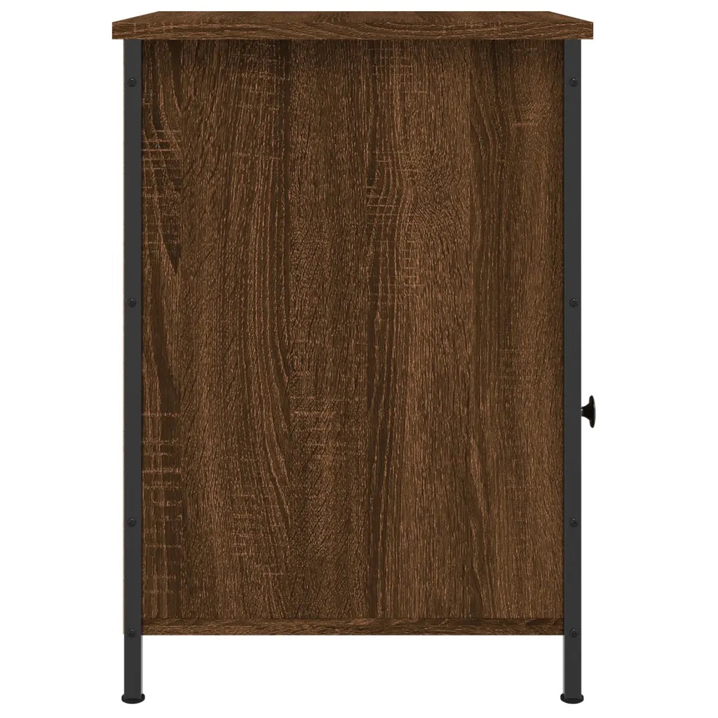 Set di 2 Comodini | Armadio da Notte | Mobiletto da notte Rovere Marrone 40x42x60 cm Legno Multistrato