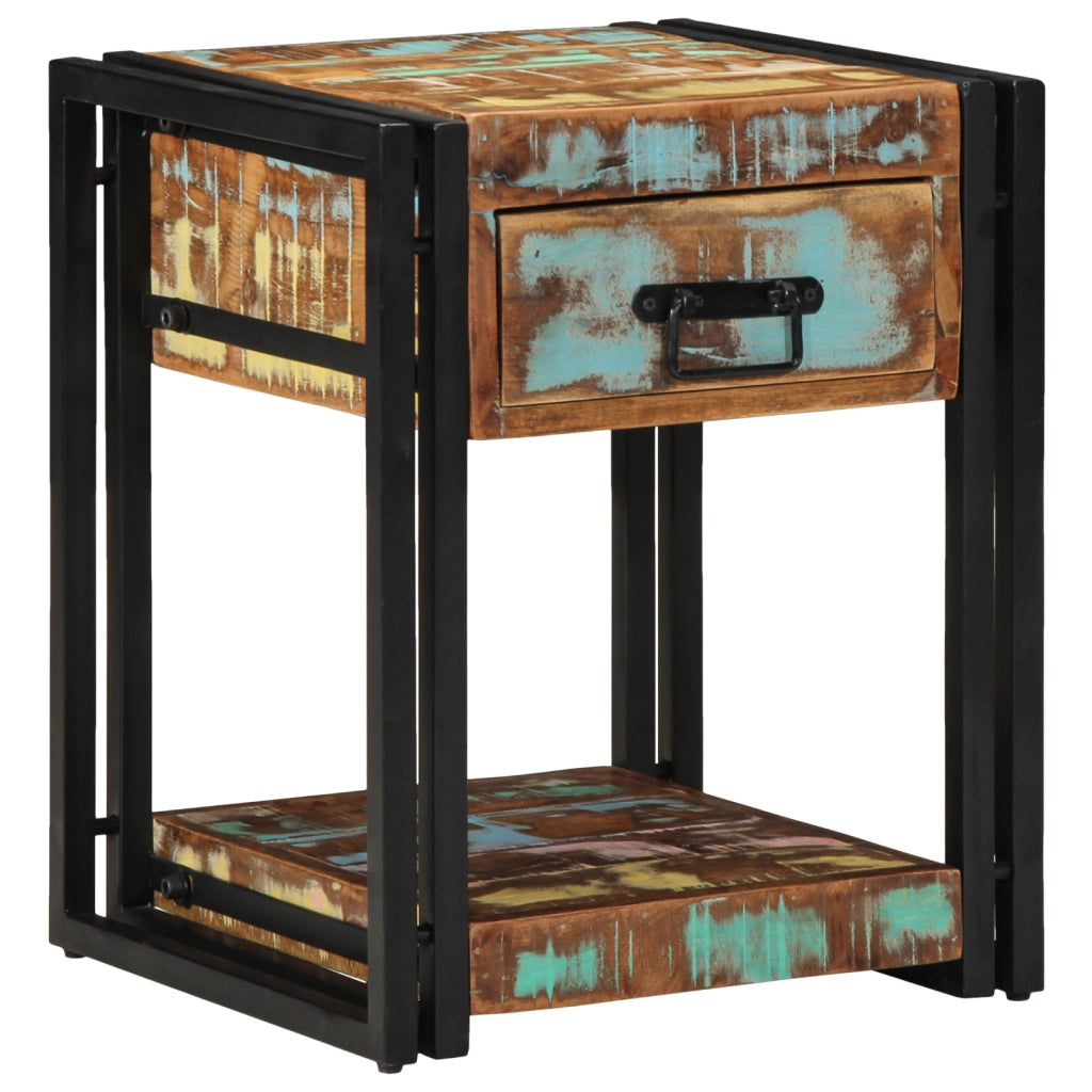Comodino 40x40x50 cm Legno massello recuperato