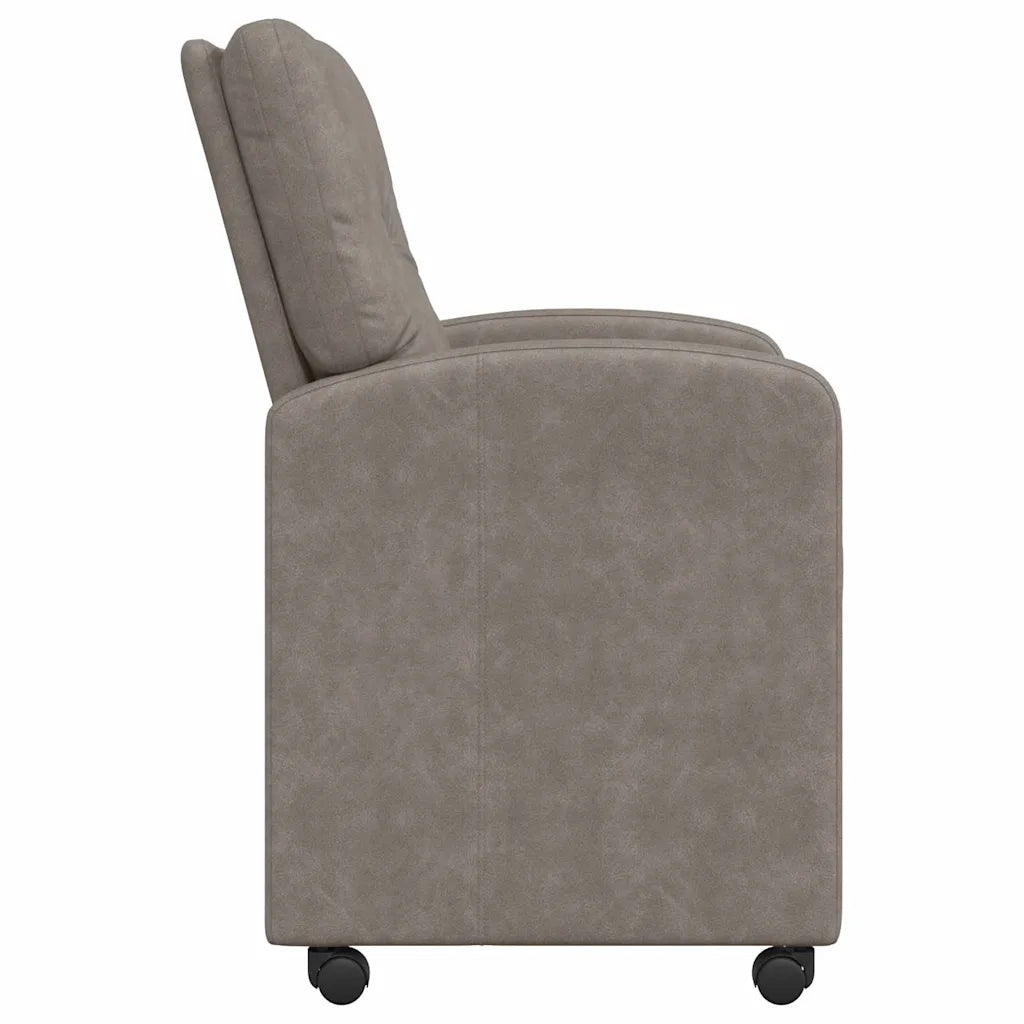 Sedie da Pranzo con Ruote 2 pcs Grigio 57 x 67 x 95 cm