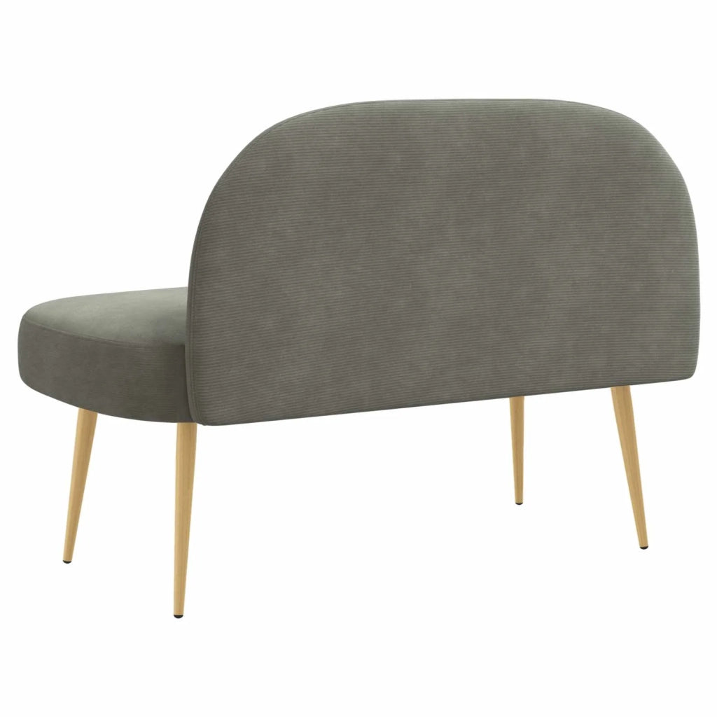 Panchina imbottita con schienale Grigio chiaro 110 x 60 x 76 cm CFW4362259