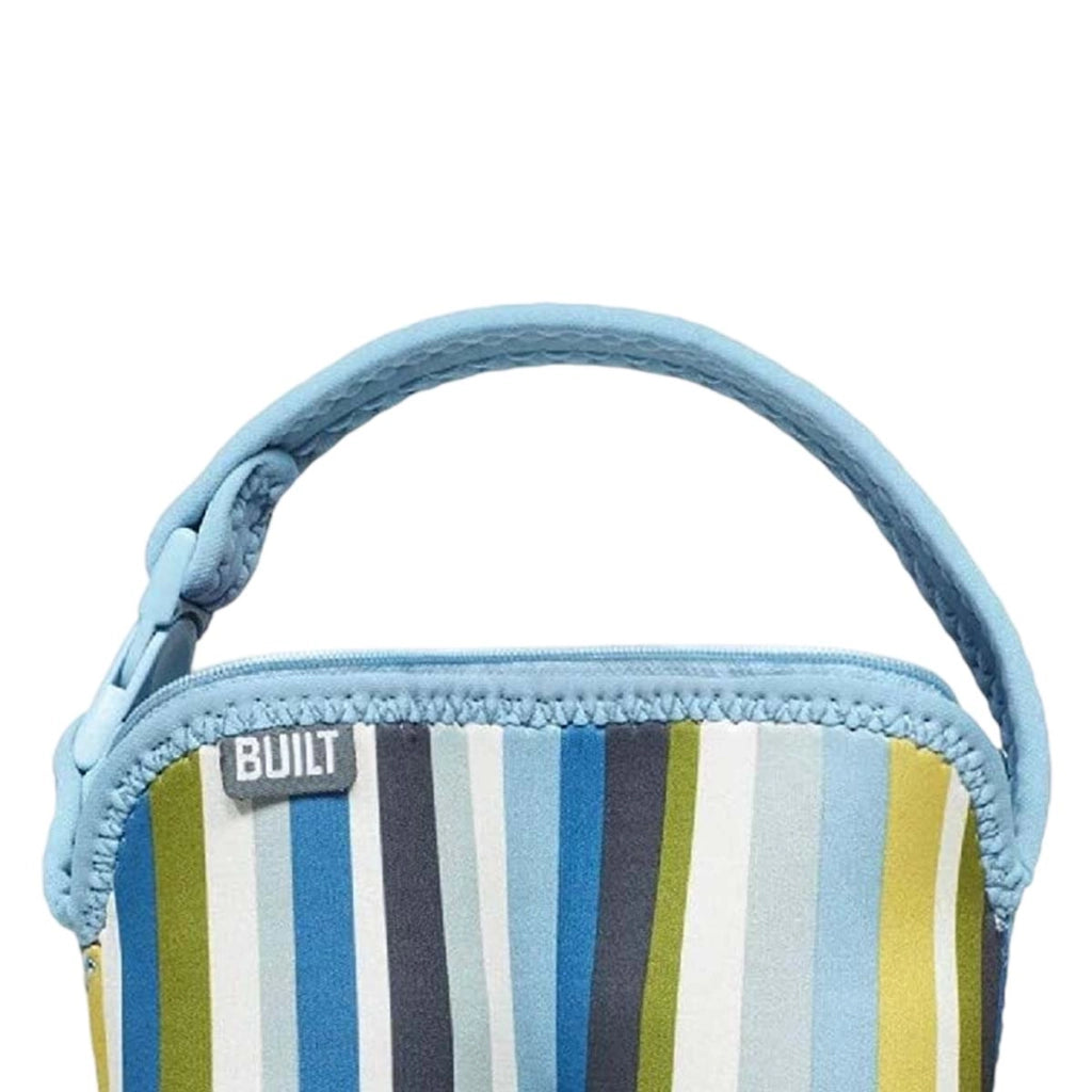 Borsa termica con cerniera per due biberon, motivo a righe, con tracolla rimovibile Multicolore Built