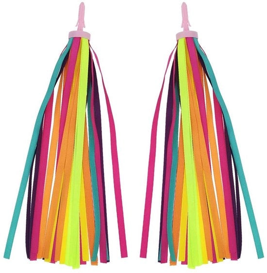 Streamer Colorato per Manubrio di Bicicletta per Bambini, 2 Pezzi | Accessori per Bicicletta per Ragazze e Ragazzi | Pneumatici per Bicicletta Extra Lungo - 27 cm