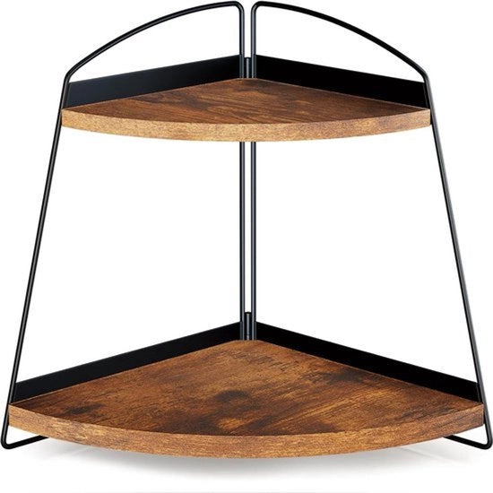 Organizzatore 2 Livelli Placca di Deposito Angolare per Cura della Pelle e Vanità Cucina - Mocha