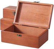 Scatola di Stoccaggio in Legno - Scatola di Stoccaggio con Coperchio - Scatola Decorativa di Ricordo - Coperchio a Sfoglia con Chiusura - Grande Capacità - Sostenibile e Affidabile - Scatola di Stoccaggio