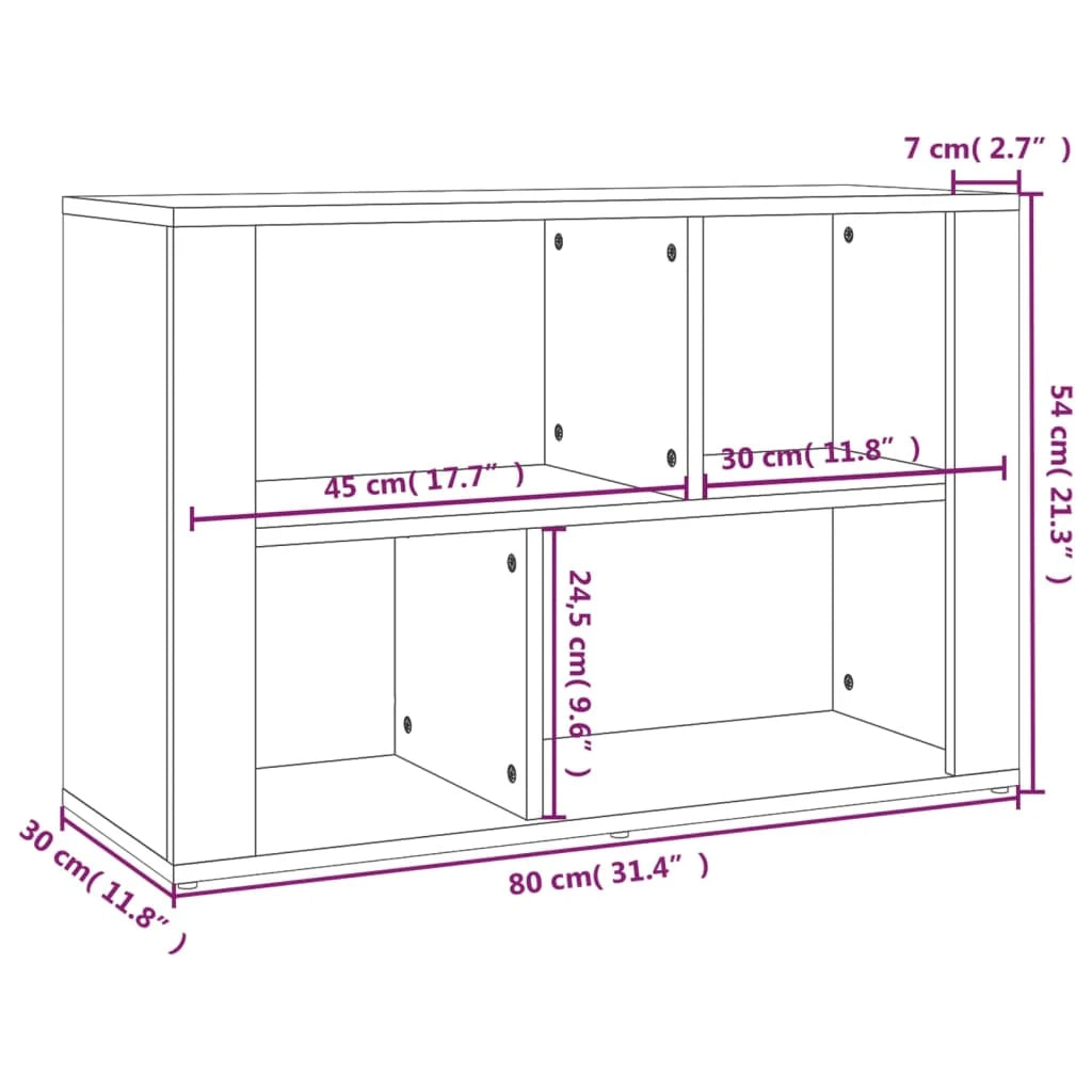Buffet credenza cassettiera mobiletto mobile contenitore organizer per cucina soggiorno salotto 80 x 30 x 54 cm legno ingegnerizzato grigio 02_0032097