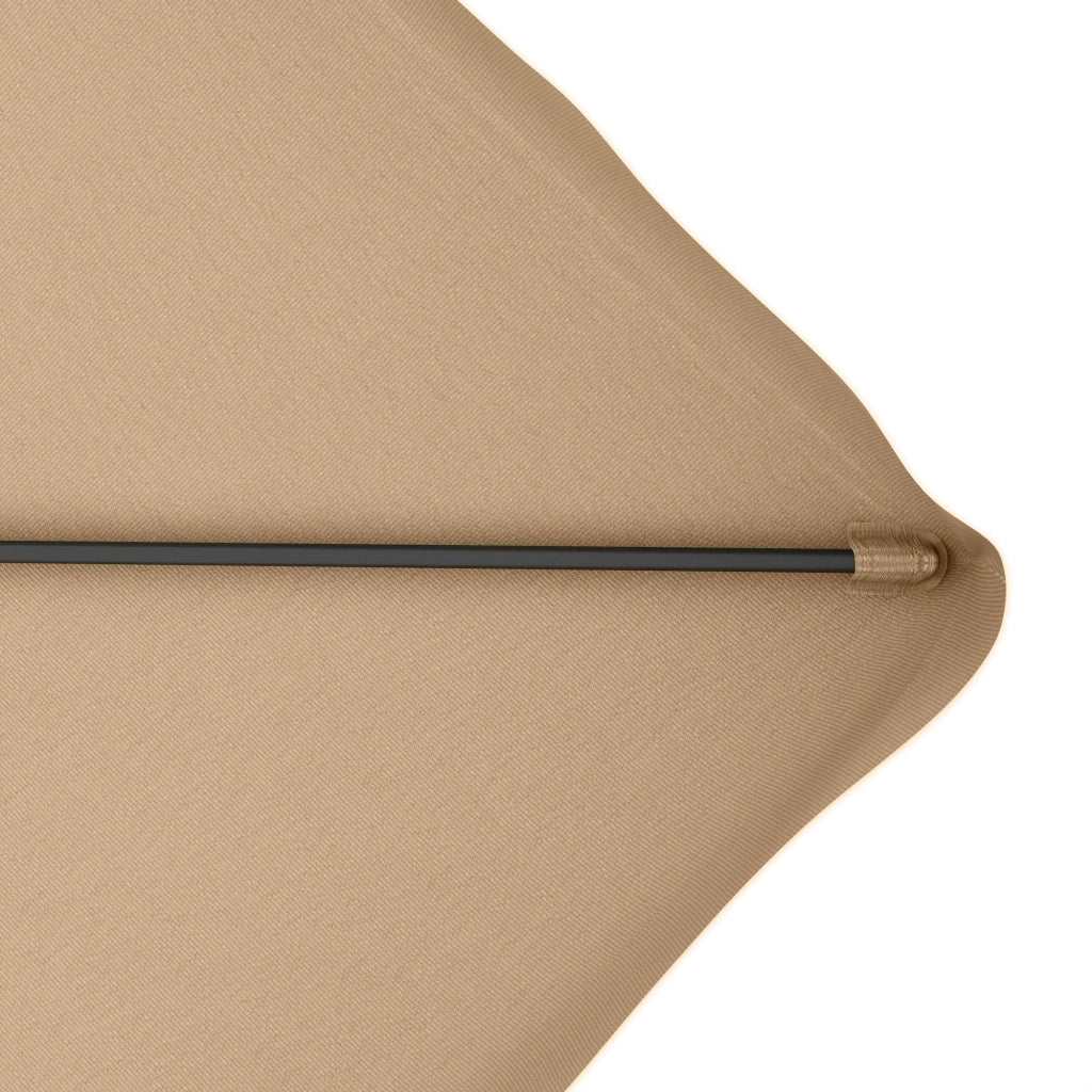 Ombrellone da Giardino Decentrato Doppio Tetto 2.5x2.5m Base a Croce Cachi