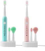 Set di 5 modi borsa da denti elettrica sonica acqua resistente caricabile via USB 4-quadranti borsa da viso