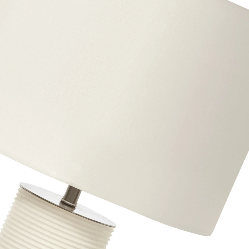 Lampada Da Scrivania Contemporanea Ripple Porcellana Bianca 1 Luce E27