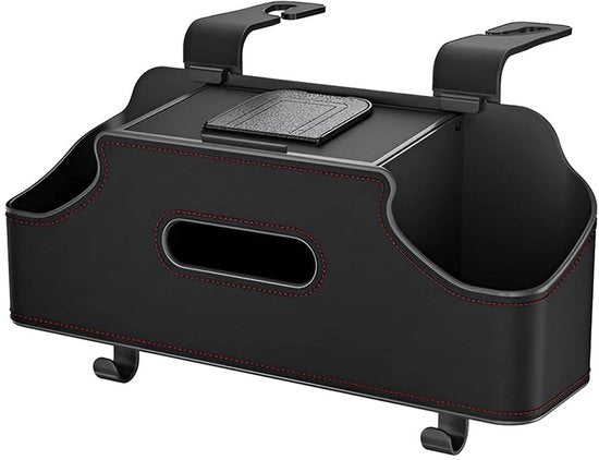 Organizzatore multifunzionale per sedili posteriori dell'auto - contenitore di stoccaggio per sedili anteriori con 2 contenitori per bicchieri