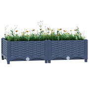 Fioriera Rialzata-Vaso da Esterno-Fioriera Elevata 80x40x23 cm in Polipropilene 214861