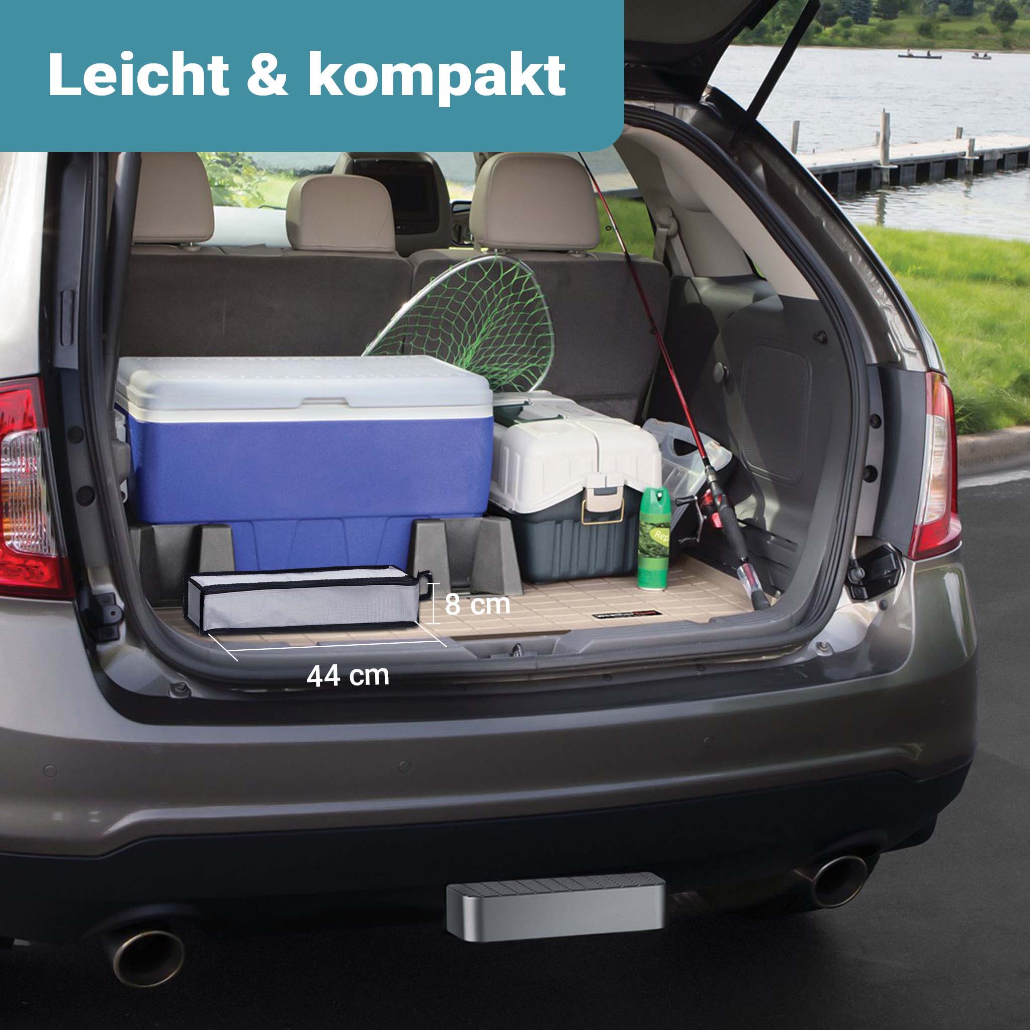 Sedia da campeggio pieghevole portatile 100 kg grigio nero