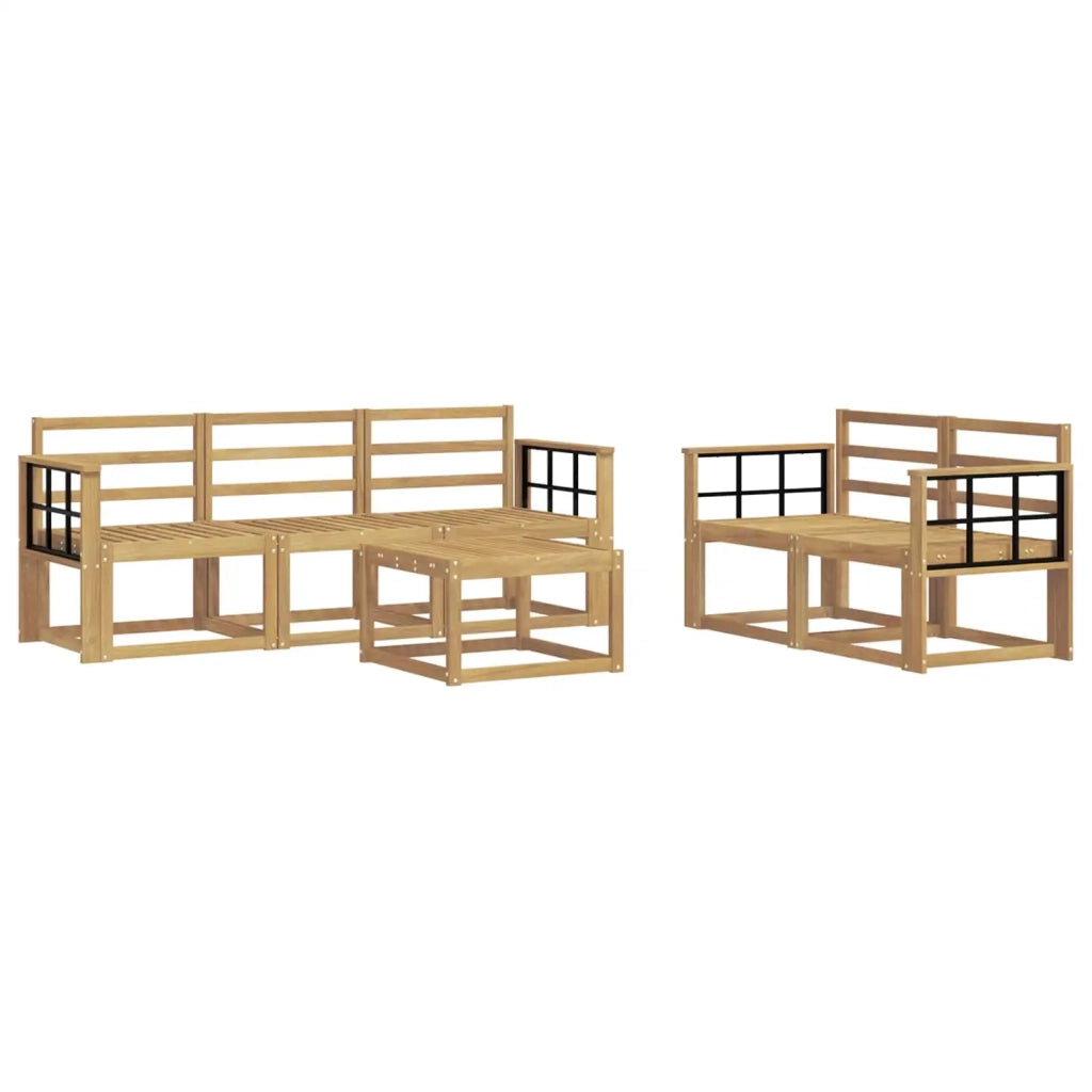 Set di divani da esterno 6 pcs Bianco 59 x 59 x 37 cm 3387253