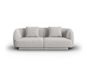 Cosmopolitan Design - Divano "Tulum" 2 posti in ciniglia grigio chiaro 