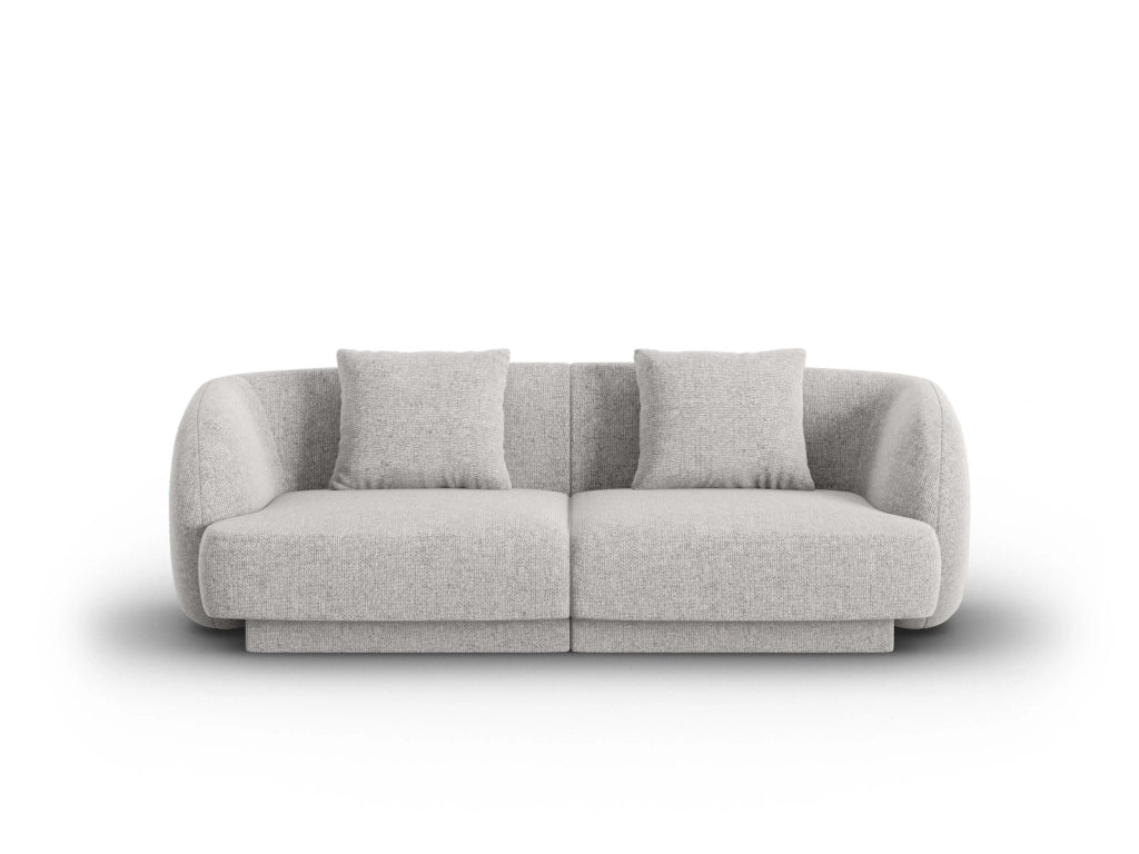 Cosmopolitan Design - Divano "Tulum" 2 posti in ciniglia grigio chiaro 