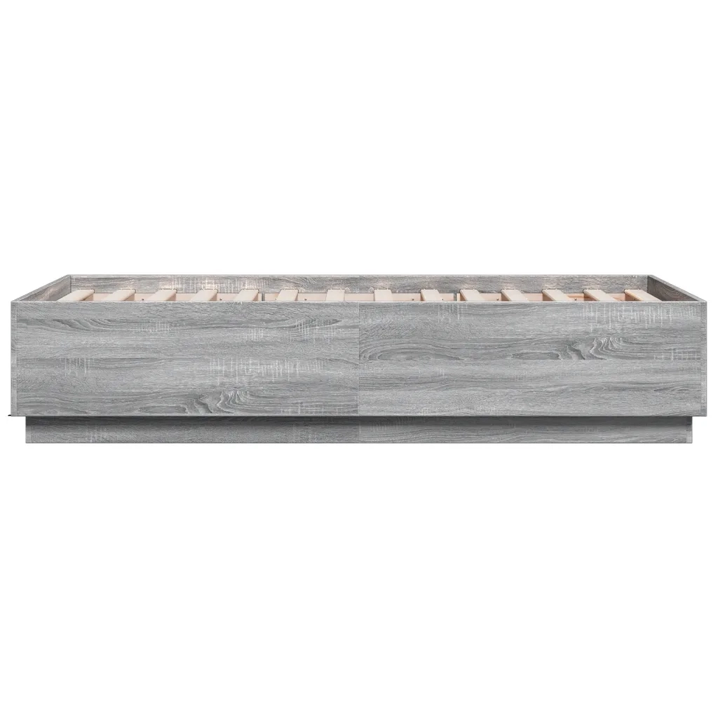 Letto singolo | Letto per adulti | Giroletto Grigio Sonoma 75x190 cm in Legno Multistrato