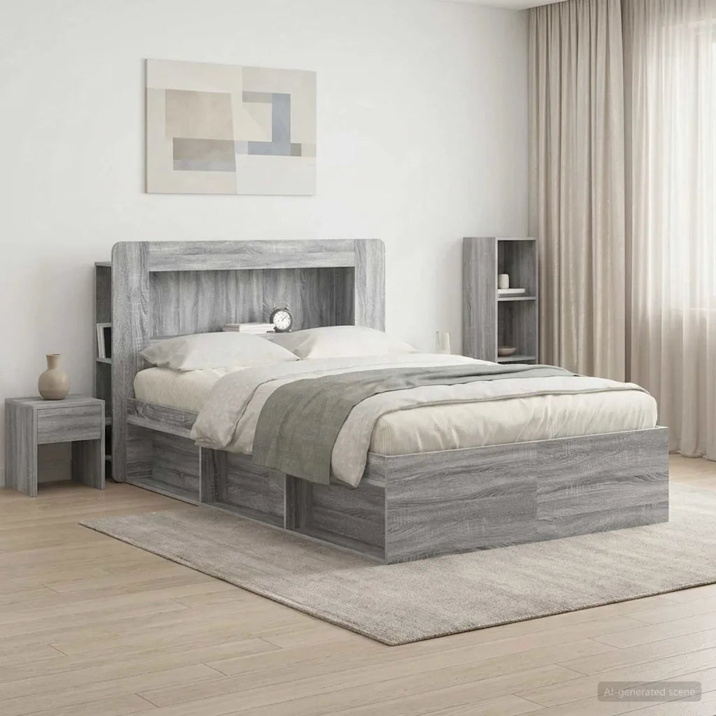 Testata del letto Grigio Sonoma Legno ingegnerizzato 8001270