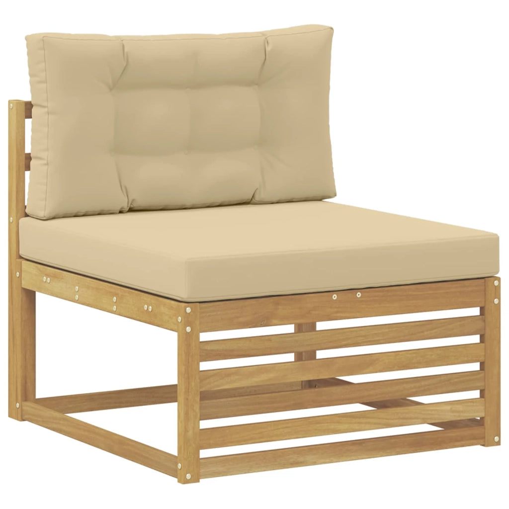 Set di divani da esterno 3 pz Bianco e Beige 3389973