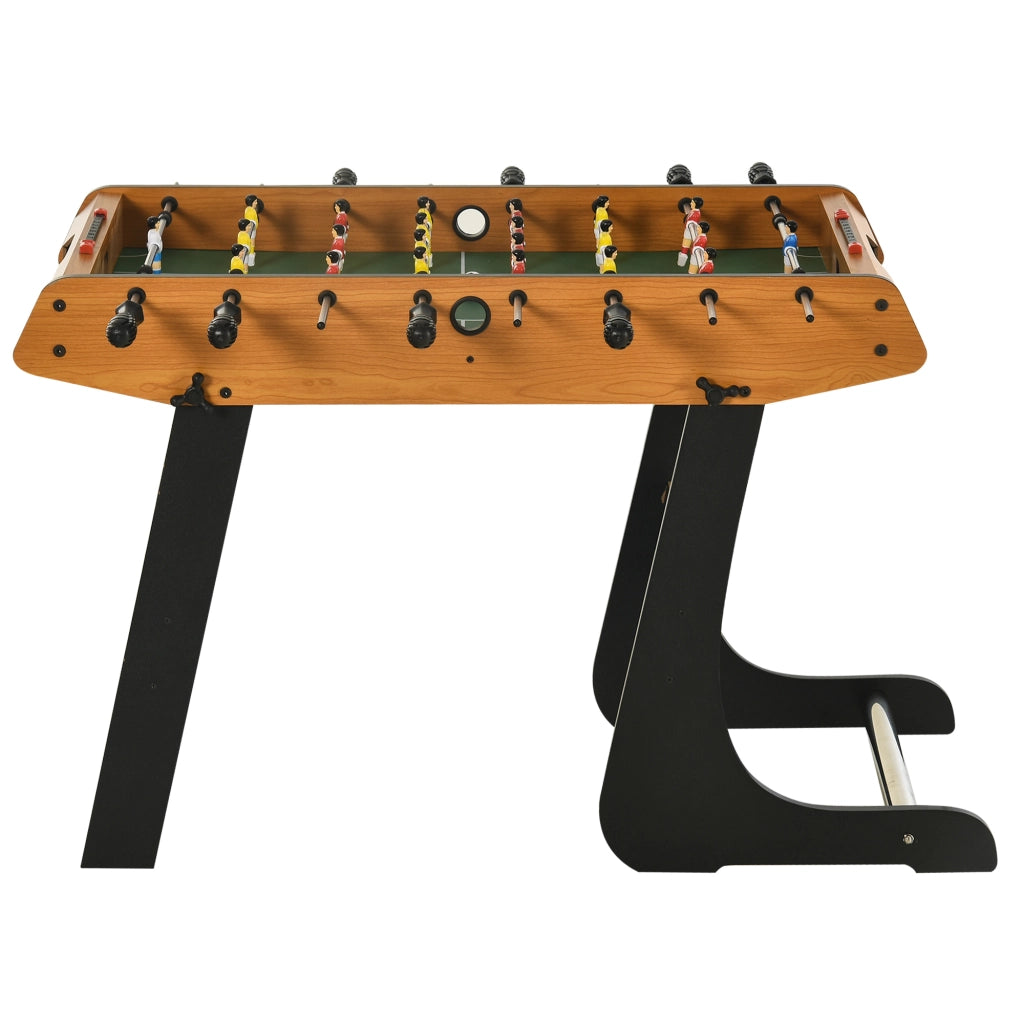 Tavolo da calcio balilla con 22 giocatori ¨C zephmum ¨C 98x42x62,5 cm naturale e nero
