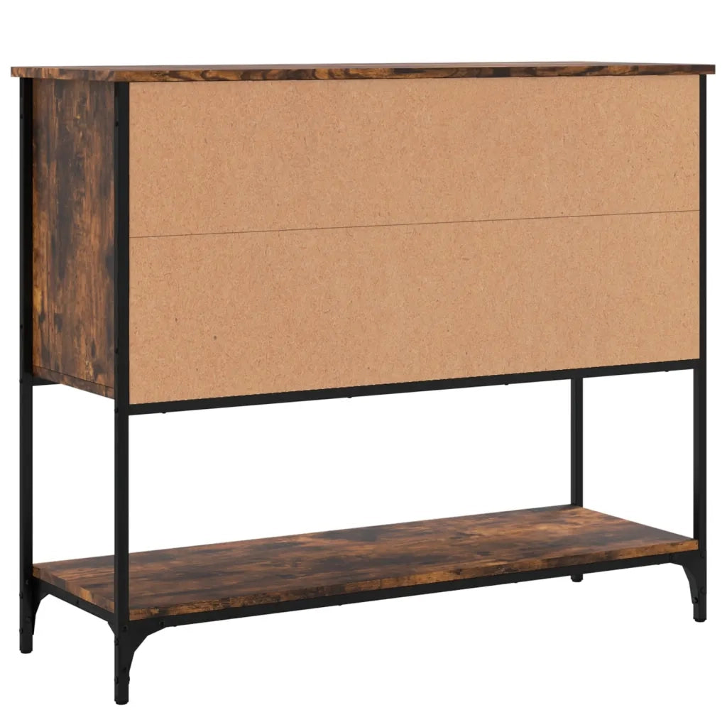 Credenza | Madia | Buffet da pranzo | Armadio da pranzo Rovere Fumo 100x36x85 cm in Legno Multistrato