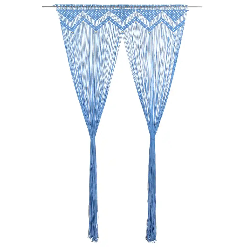 Tenda Macramè Blu 140x240 cm in Cotone 323986