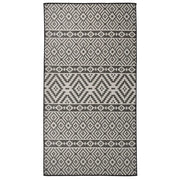 Tappeto da Esterni a Tessitura Piatta 80x150 cm Strisce Nere cod mxl 68459