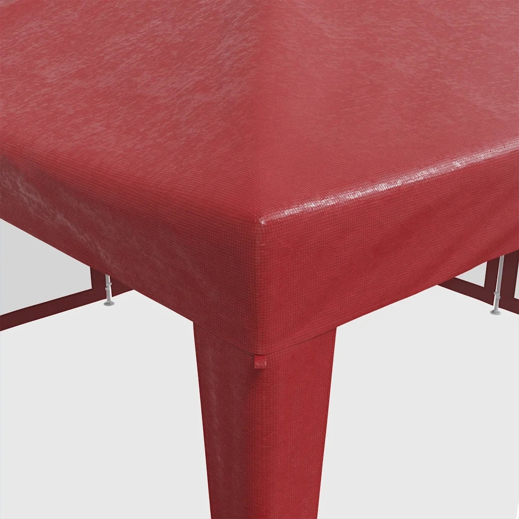 Tenda per Feste con 8 Pareti Laterali in Rete Rossa 4x4 m HDPE 4010065