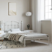 Giroletto con Testiera Metallo Bianco 100x200 cmcod mxl 81831