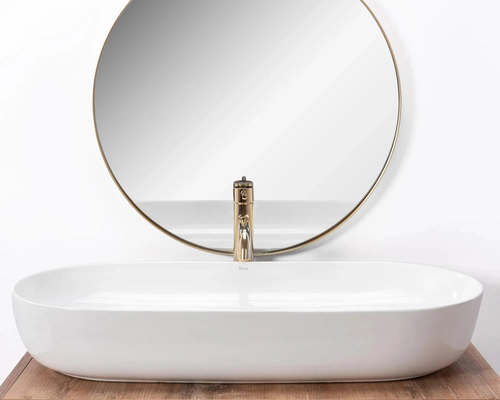 Lavabo Da Appoggio Rea Cleo 81 White