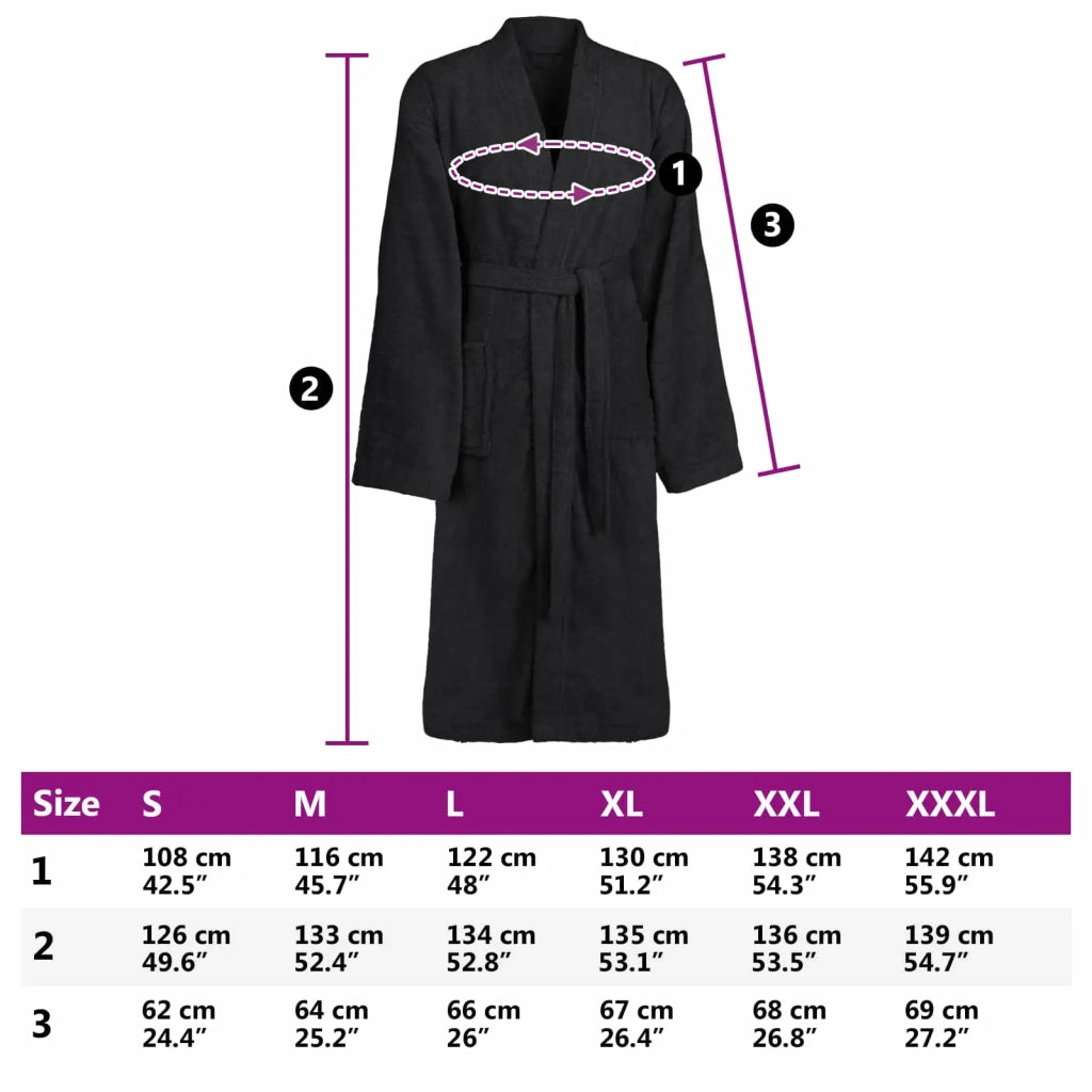 Accappatoio KINN Nero XXL Cotone CFW6150187