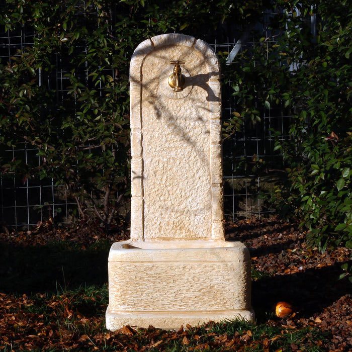Fontana da Giardino Senza Rubinetto in Cemento Granulato di Marmo Perugia Nocciola