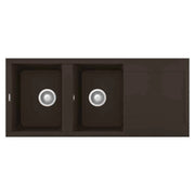 Lavello Elleci Incasso 2 vasche 116x50 Easy 500 Granitek Espresso Marrone LGY50078