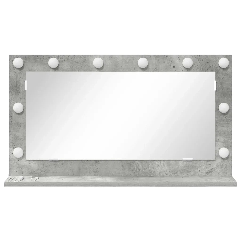 Specchio da Vanità Grigio cemento 80 x 45 x 18 cm Rettangolare 868320