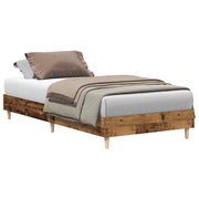 Letto singolo | Letto per adulti | Giroletto senza Materasso Legno Antico 90x190 cm in Truciolato