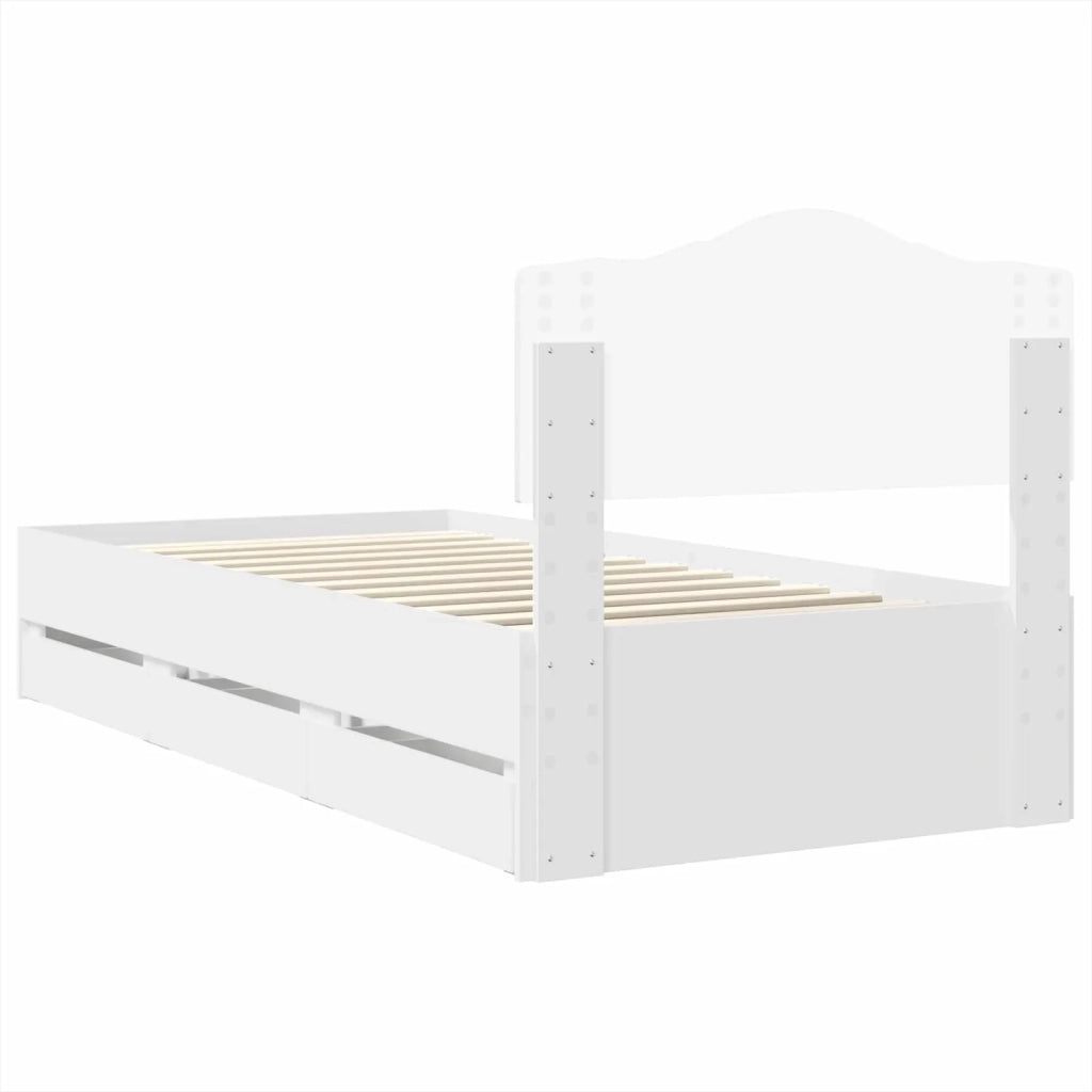 Struttura del letto Bianco 90 x 200 cm Legno Ingegnerizzato