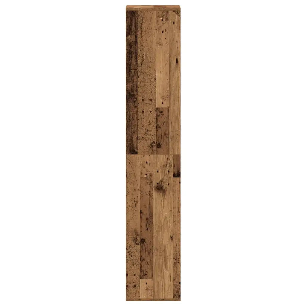 Scarpiera-Scaffale per scarpe Legno Antico 54x34x183 cm in Legno Multistrato