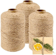 Set di corda in juta 3 pezzi - Corda in juta intrecciata 500 m x 2 mm per fai da te e giardinaggio