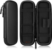 Etui per adulti, scocca in EVA dura, resistente agli urti e impermeabile, 8 penne + accessori, organizzatore con compartimenti per ufficio, scuola, università e viaggi, nero