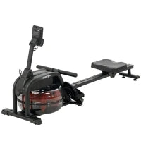 Vogatore con serbatoio d'acqua 6-11 L, monitor LCD e supporto per cellulare, capacità 135 kg, in acciaio, Nero