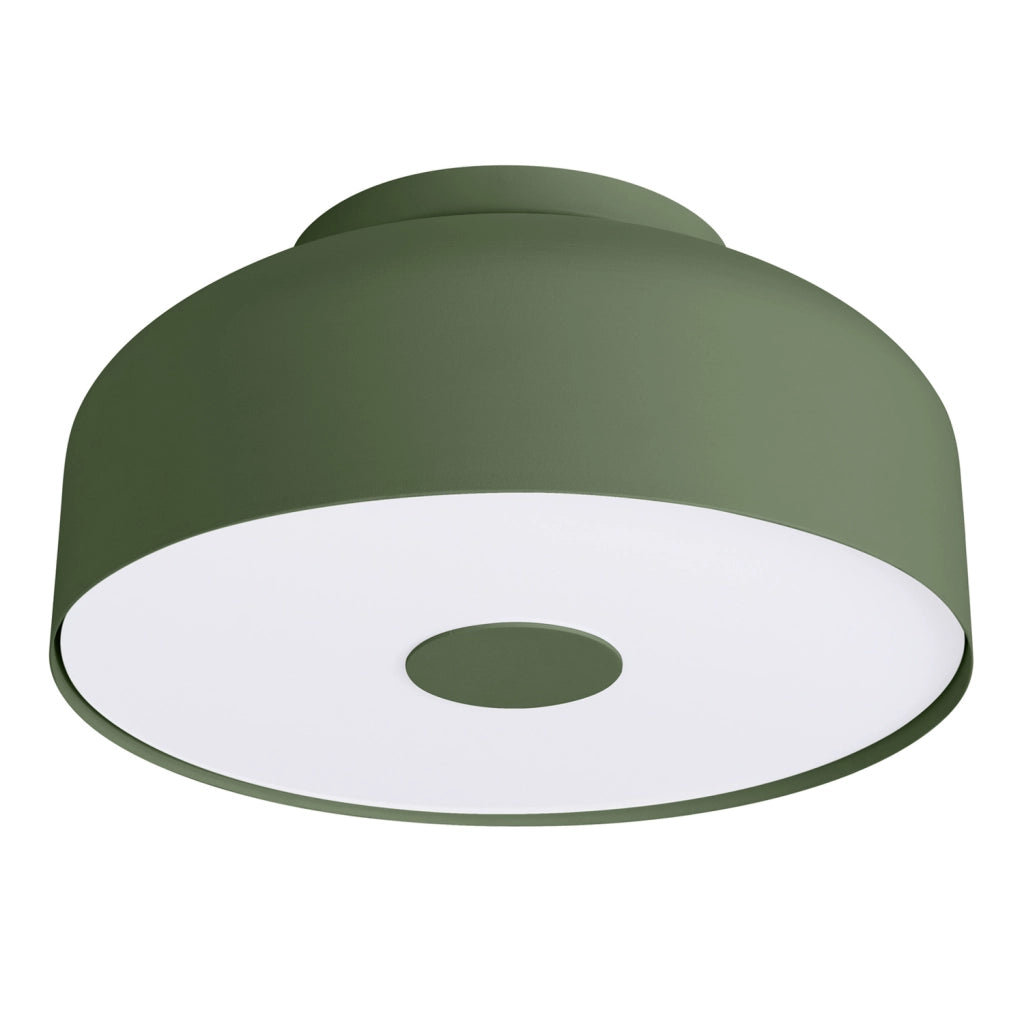 Plafoniera moderna tonda verde oliva Ø30cm 4xE27 TEKNAR