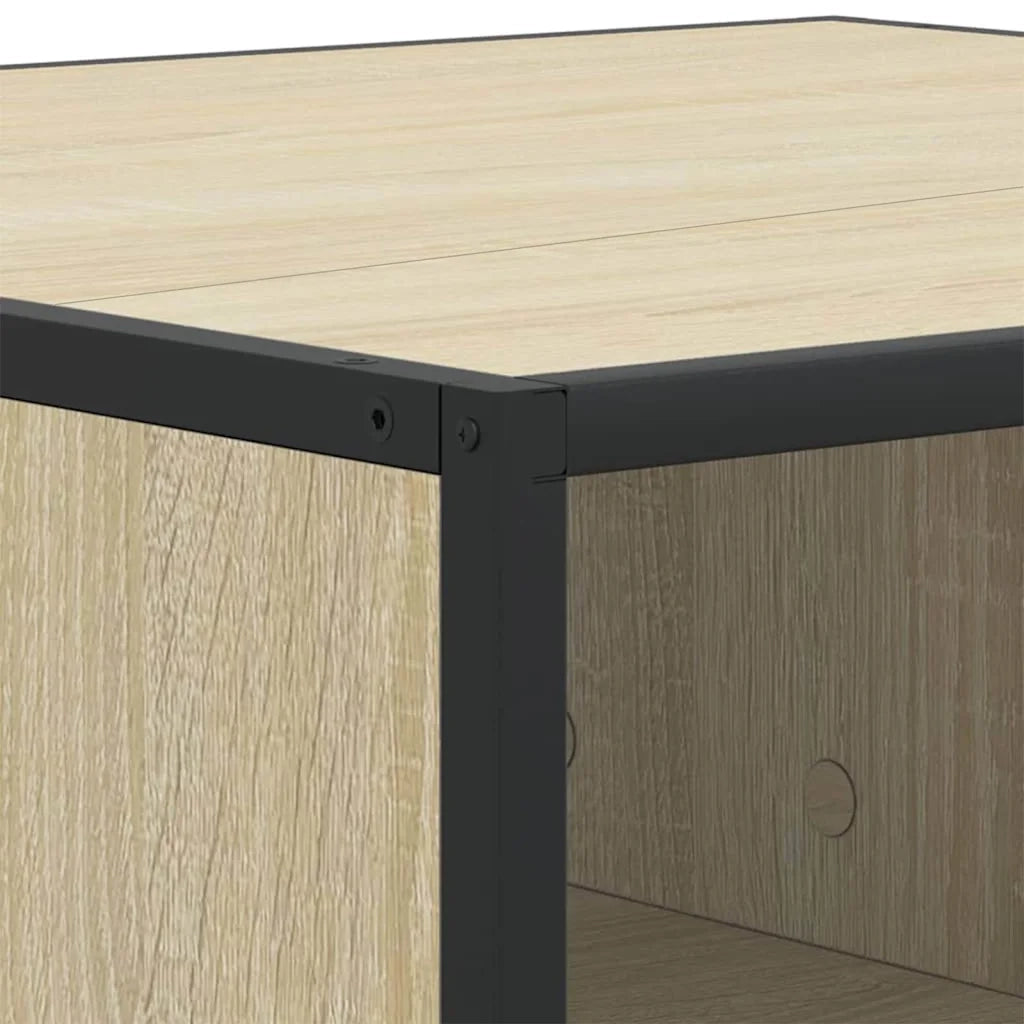 Tavolino Salotto Sonoma 60,5x60,5x30 cm in Truciolato e Metallo